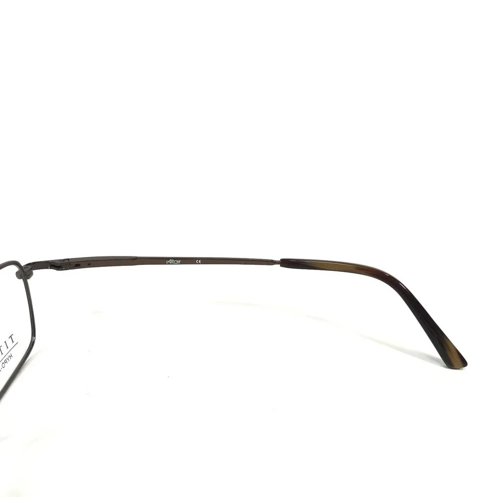 Altair Eyeglasses Frames A4004 BARK Brown Rectangular Full Rim 53-18-140
